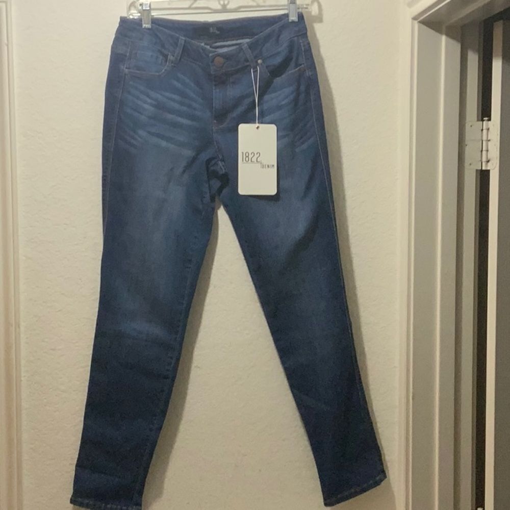 New 1822 Denim Womens  Blue medium Wash Skinny Jeans Size 10/30